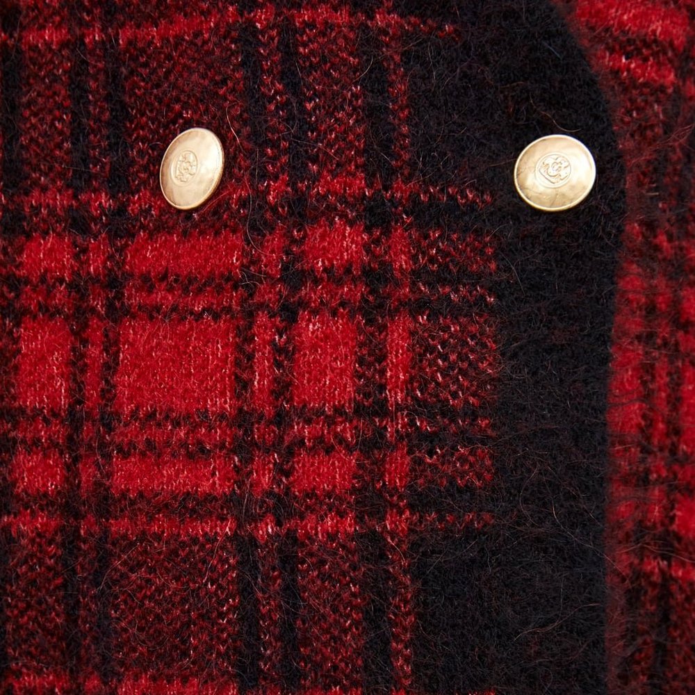 Zara Plaid Double Breasted Sweater Coat - Picture 7 of 8